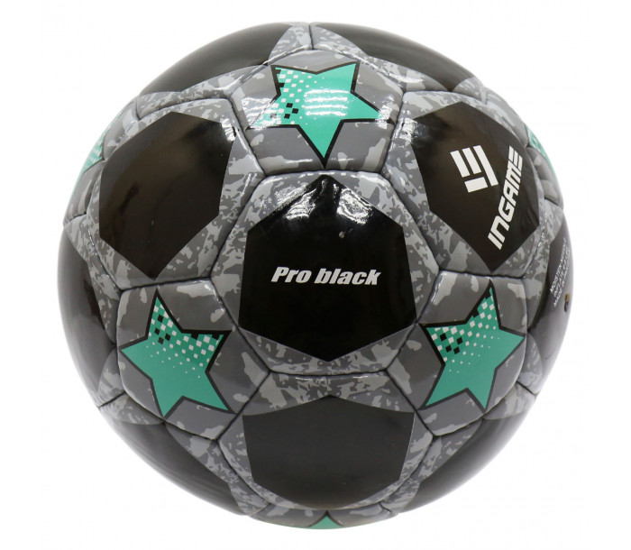 Мяч футбольный INGAME PRO BLACK p.5, чёрно-синий